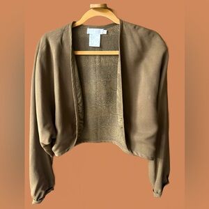 Designer Carmelo Pomodoro silk bolero jacket with wool-silk lining
